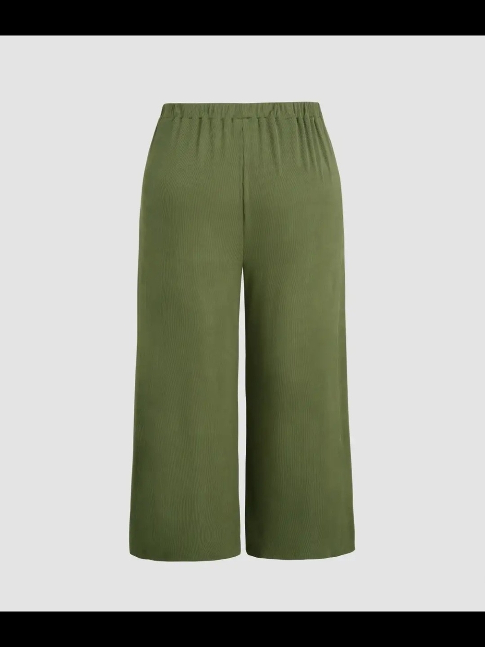 Olive Wide-Leg Palazzo Pants - Picture 4 of 9